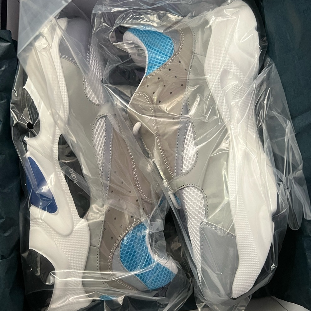 Dior Men's Sneakers in White, Gray & Blue